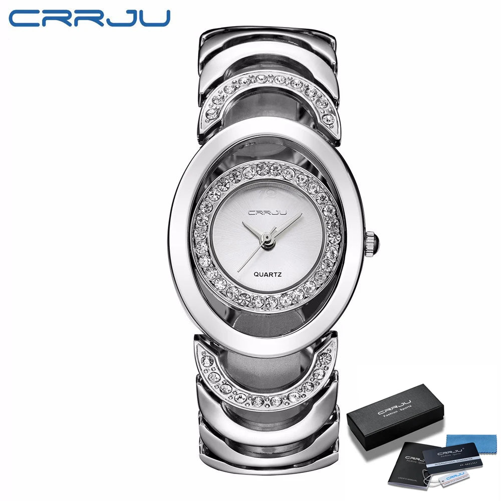 Ornate Bracelet Watch With Round Dial Timeless Glamour
