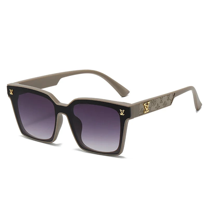 Luxurious Square Framed Sunglasses With Monogram Accent - WO2MEN