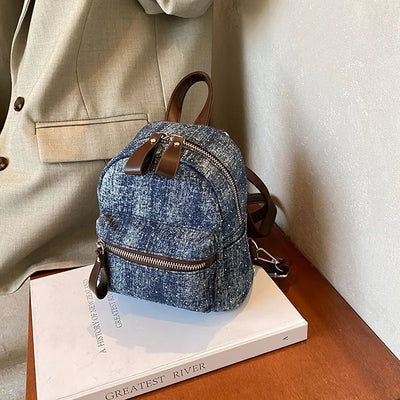 Rivet Edge Mini Backpack For Everyday City Light Travel - WO2MEN