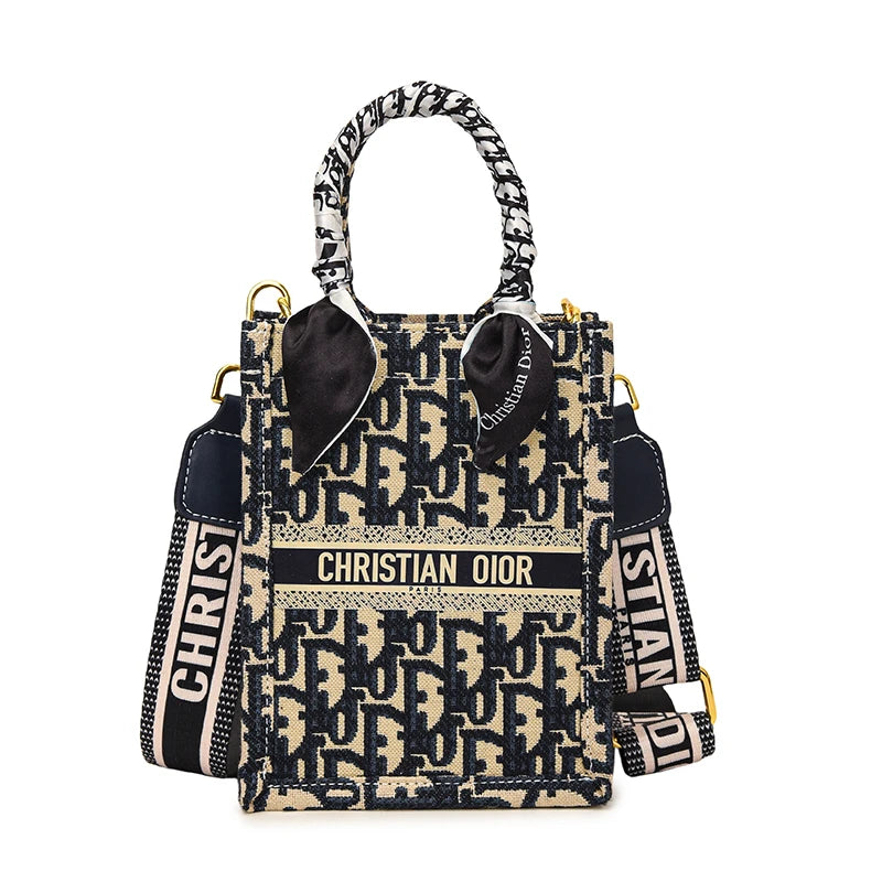 Monogram Mini Handbag with Dual Carry Straps Crossbody