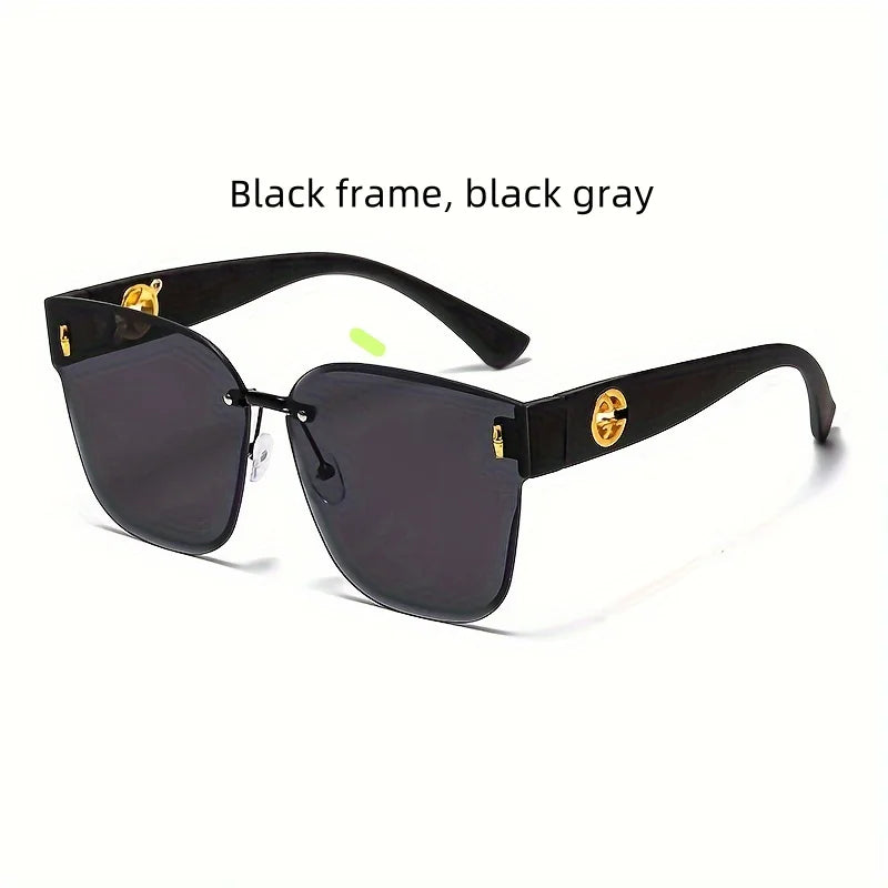 Gradient Large-Frame Sunglasses With Patterned Temples - WO2MEN