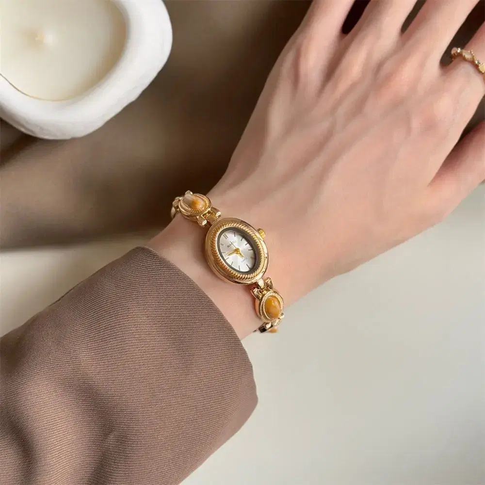 Vintage Gemstone Bracelet Watch — view 3