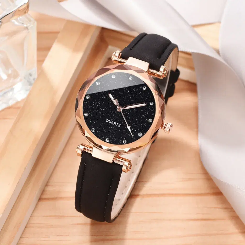 Square Dial Women Watch Set Leather — view 3