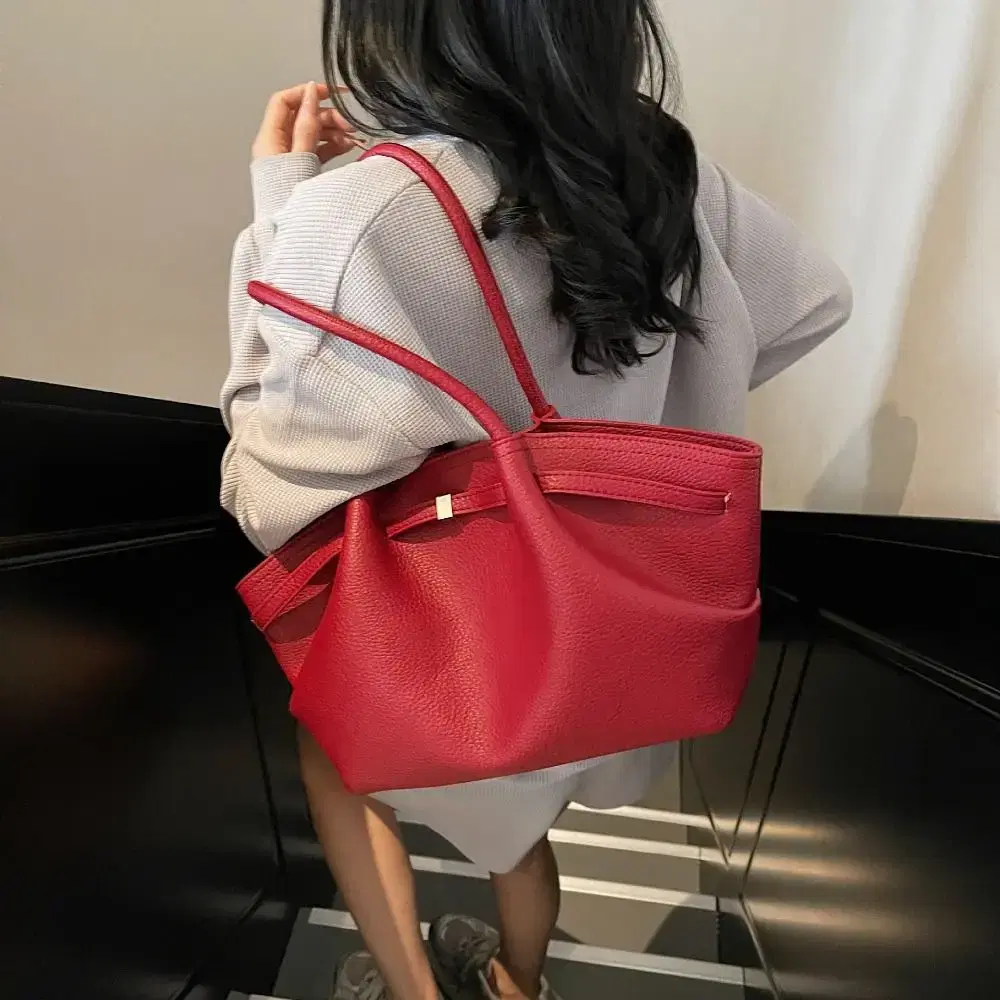 Lychee Pattern PU Leather Tote Bag — view 3