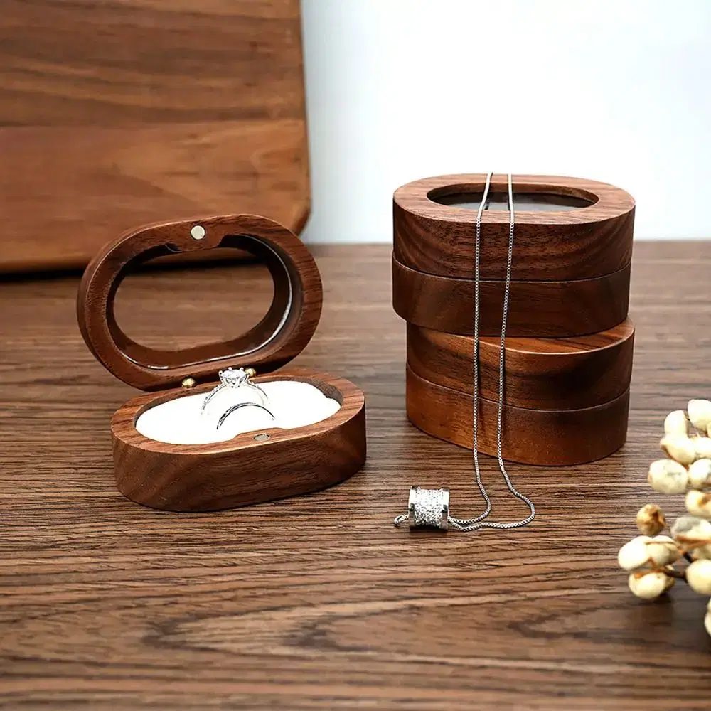 Oval Wooden Jewelry Box Set Of 4 — view 3