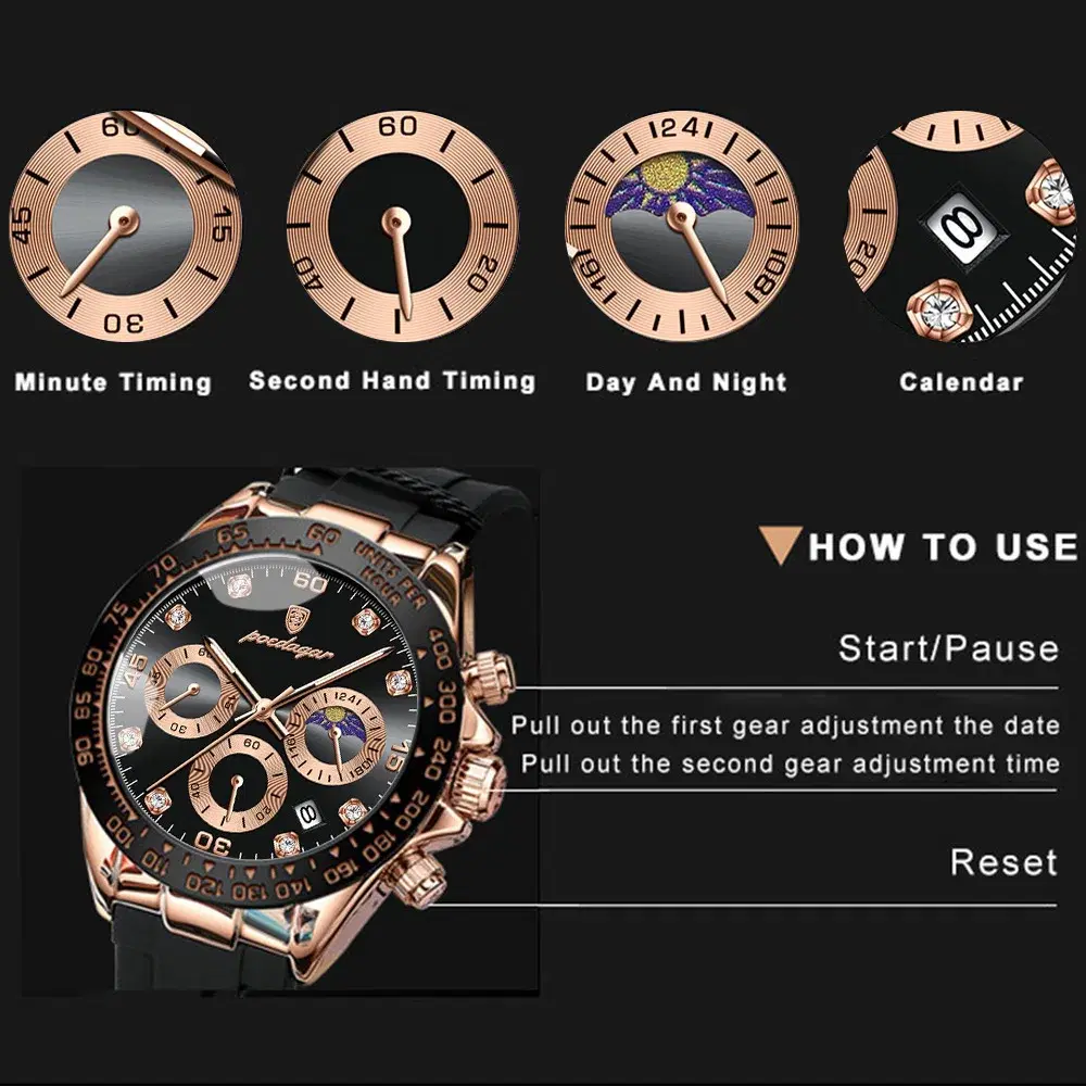 Chronograph Men's Wristwatch Date — view 3