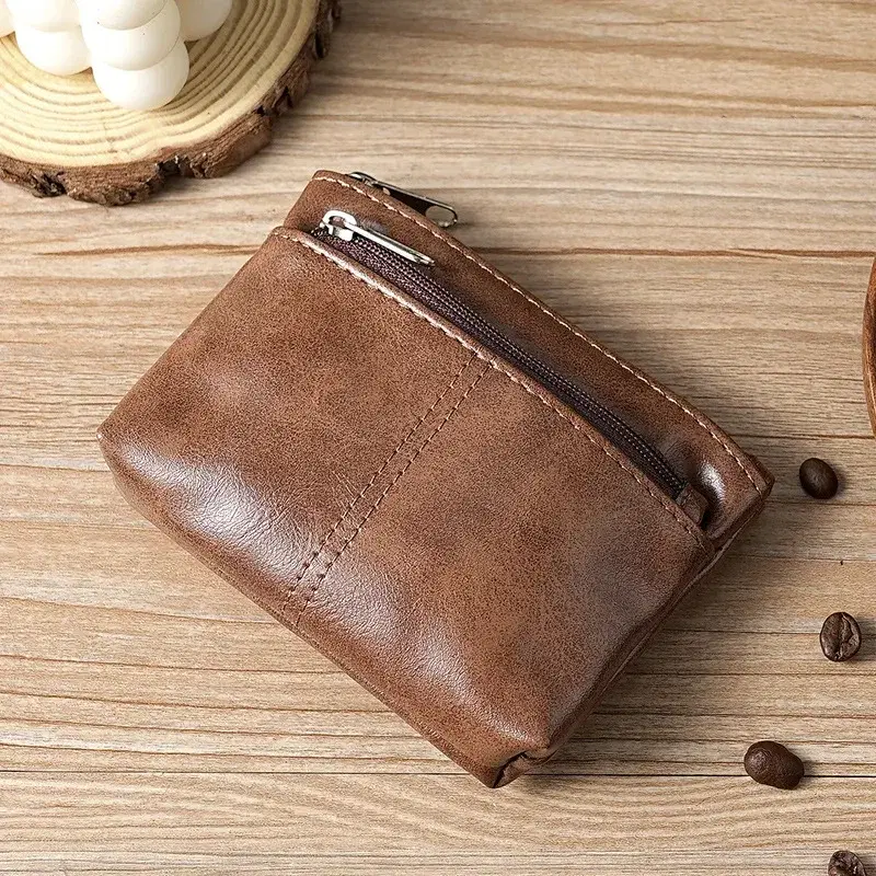 Leather Coin Purse Mini Wallet