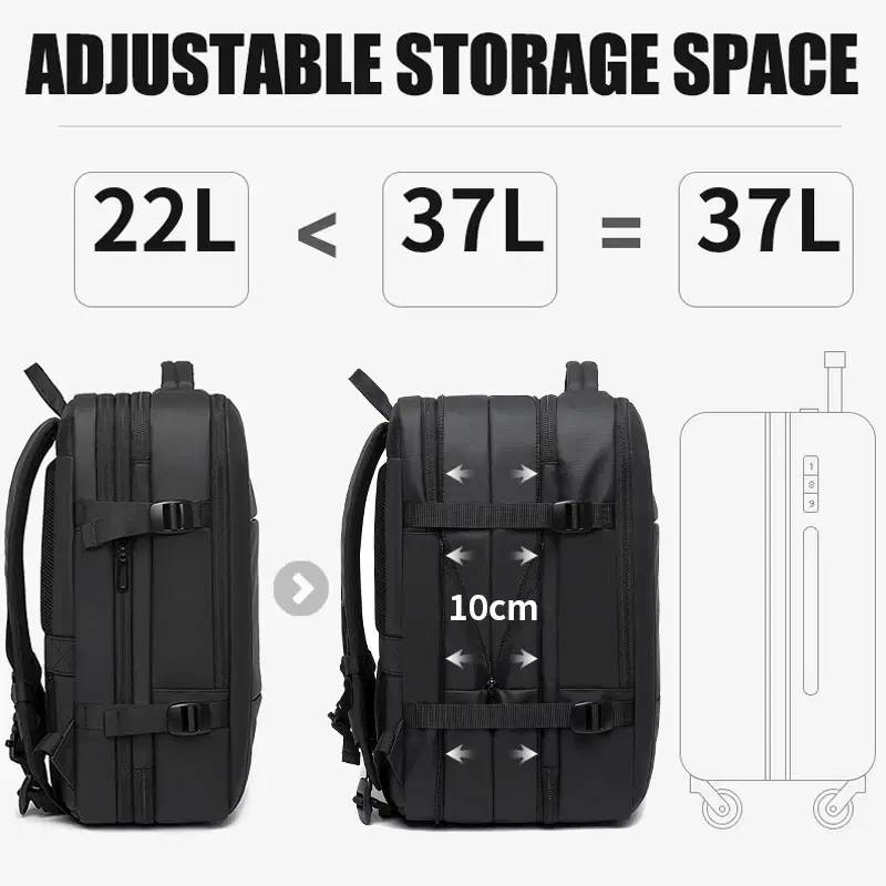 Travel Backpack 17.3in Laptop USB — view 2