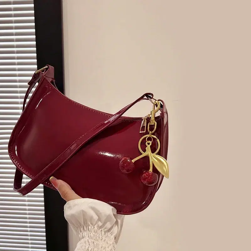 Cherry Charm PU Leather Handbag — view 2