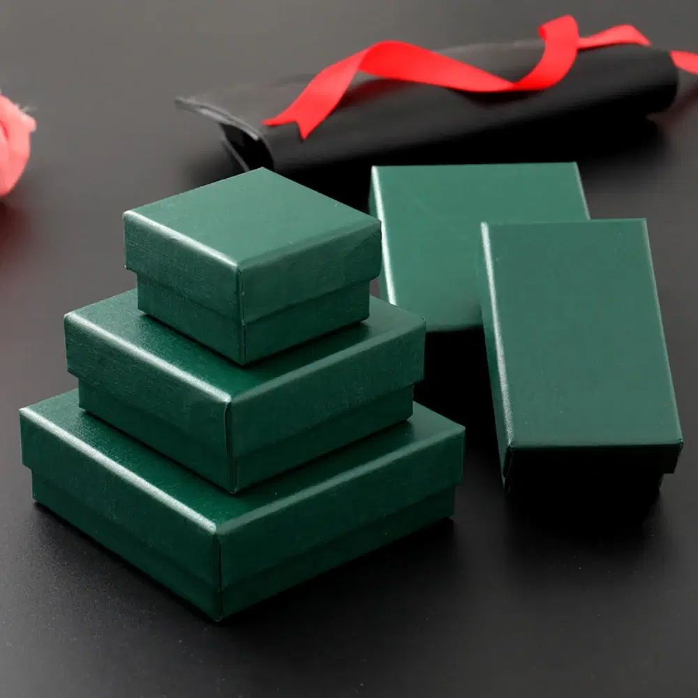 Green Jewelry Display Boxes Set