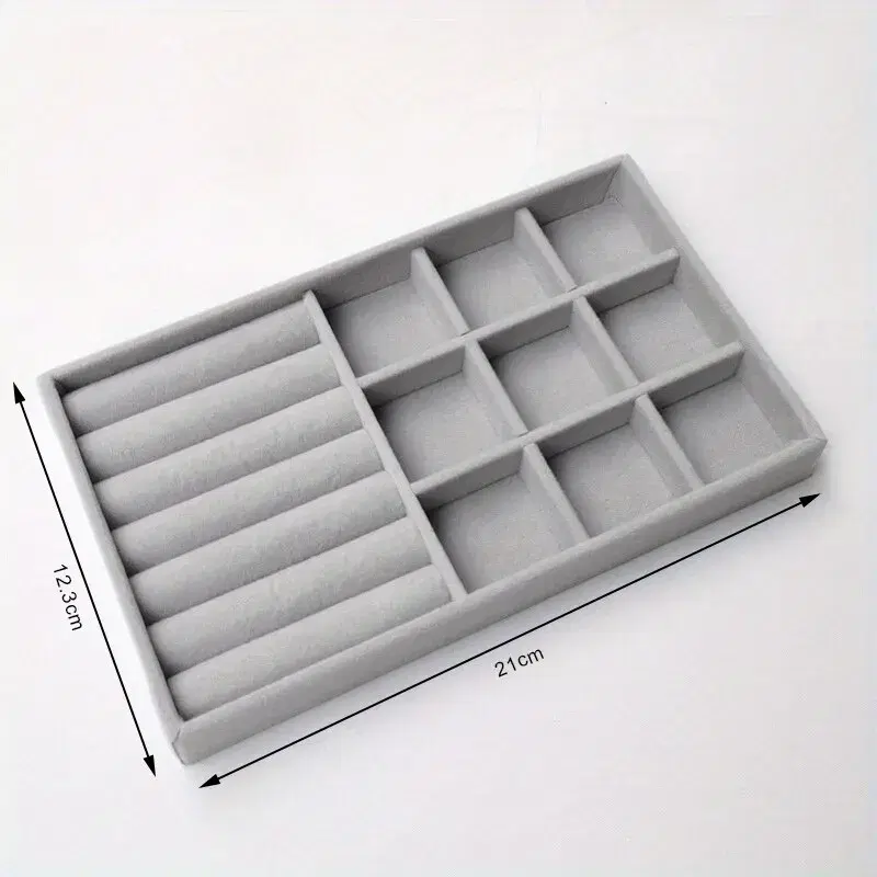 Velvet Jewelry Tray Organizer Grey — view 3