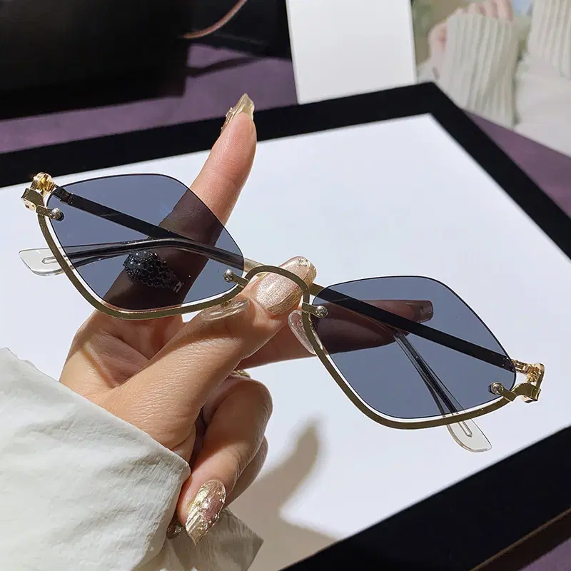 Polygonal Metal Sunglasses, Women