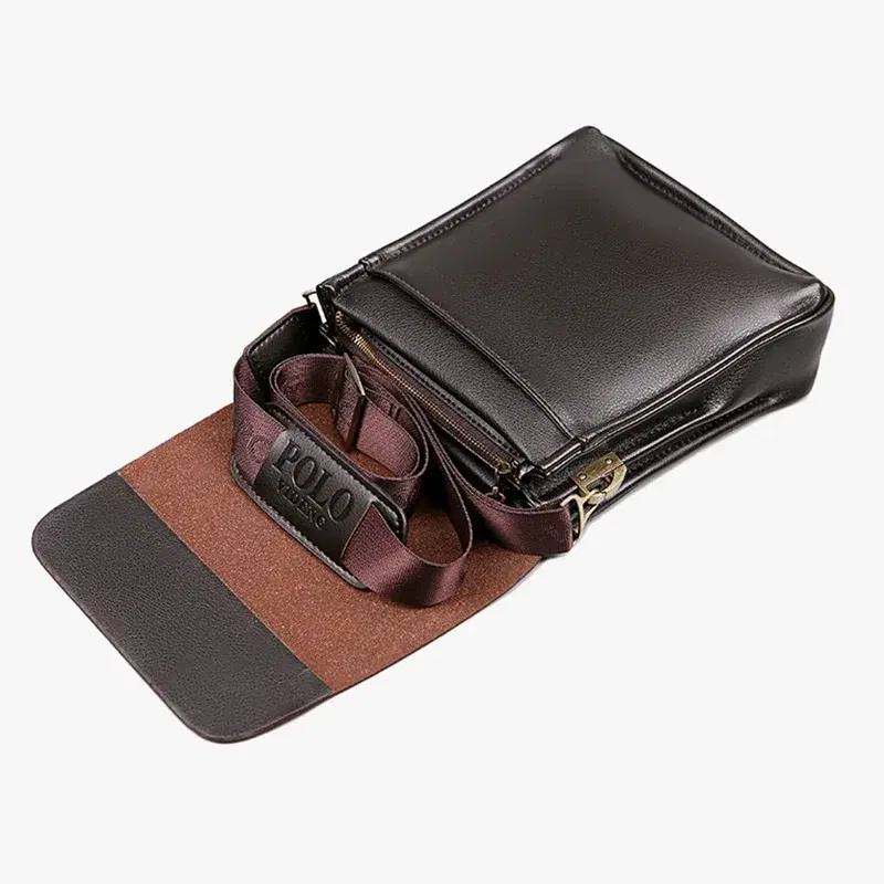 Mens Leather Crossbody Shoulder Bag — view 4