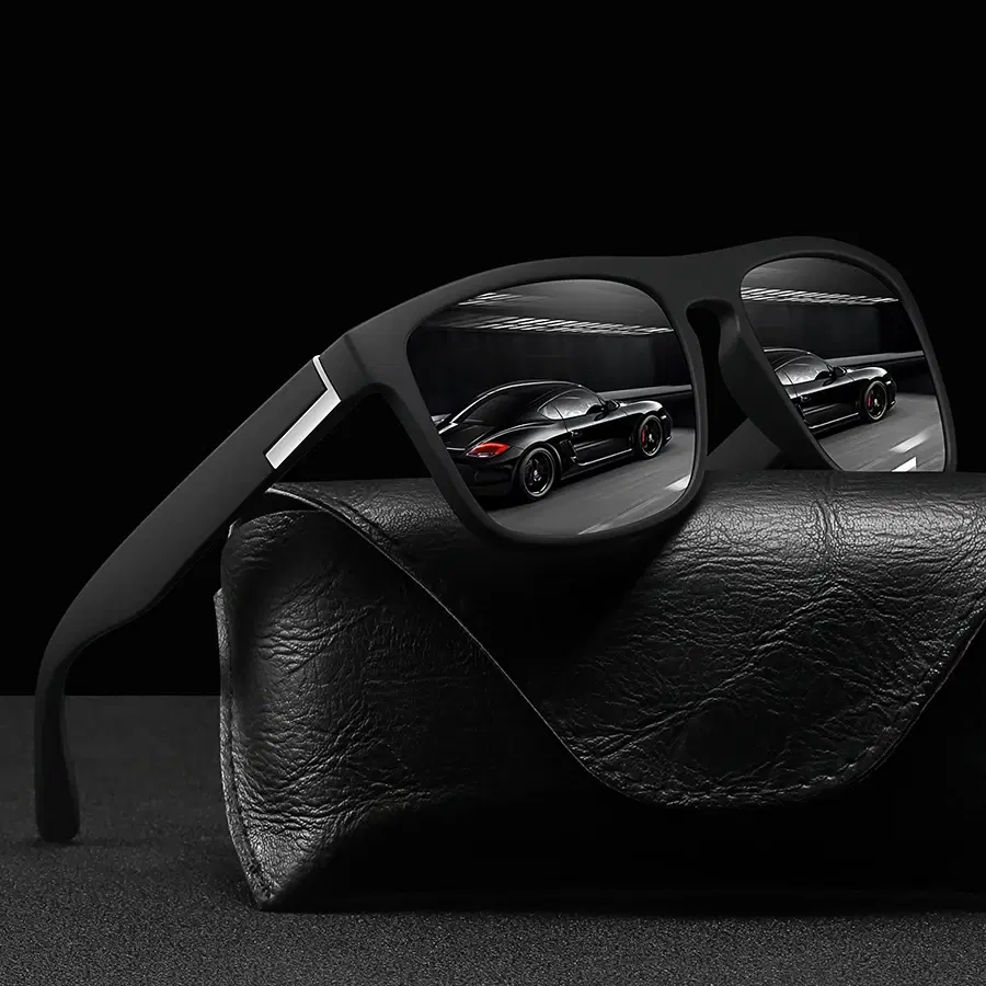 Square Sunglasses Vintage Black — view 2