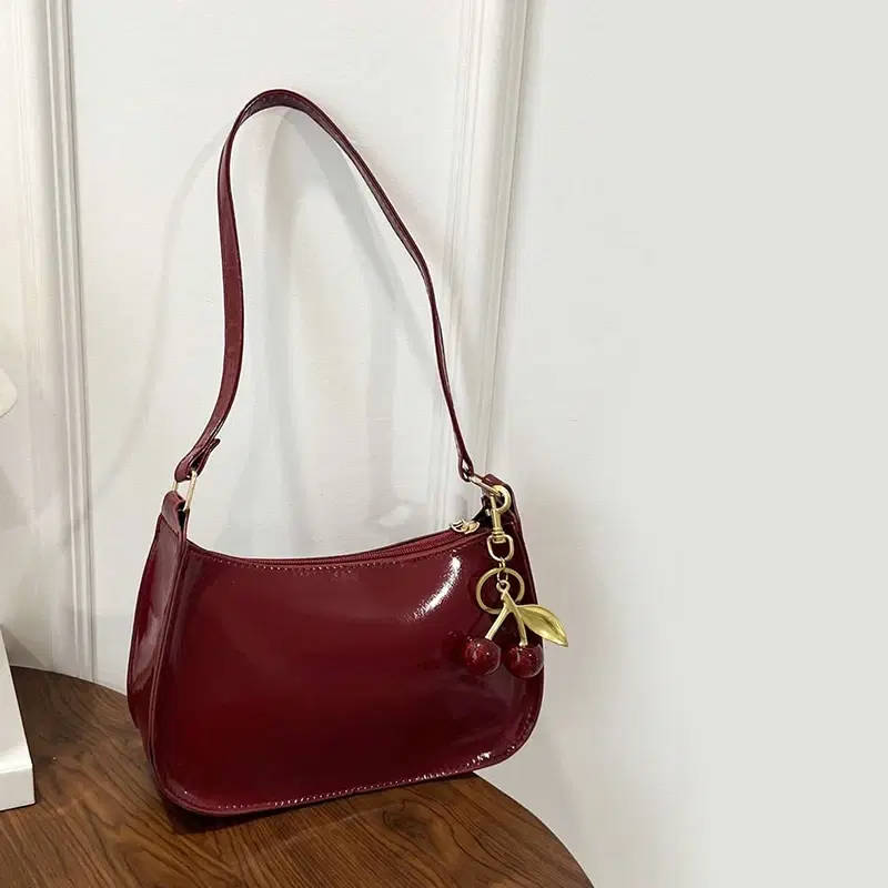 Cherry Charm PU Leather Handbag — view 4