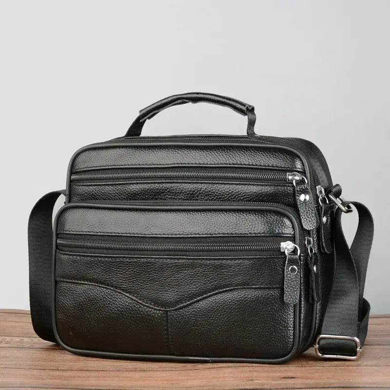 Slim Leather Messenger Crossbody