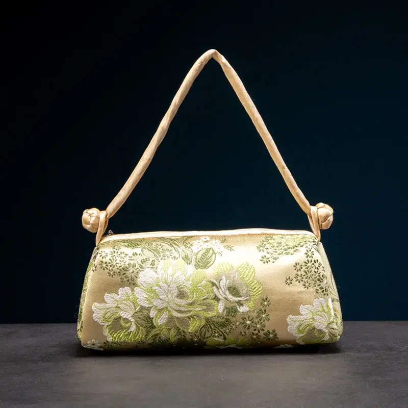 Embroidered Silk Shoulder Bag Small — view 4