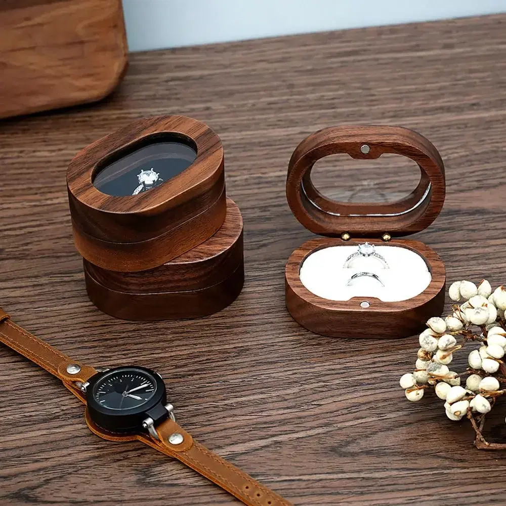 Oval Wooden Jewelry Box Set Of 4 — view 2