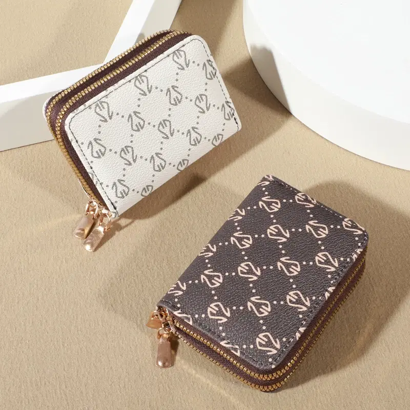 Zippered Card Wallet Faux Leather — view 3