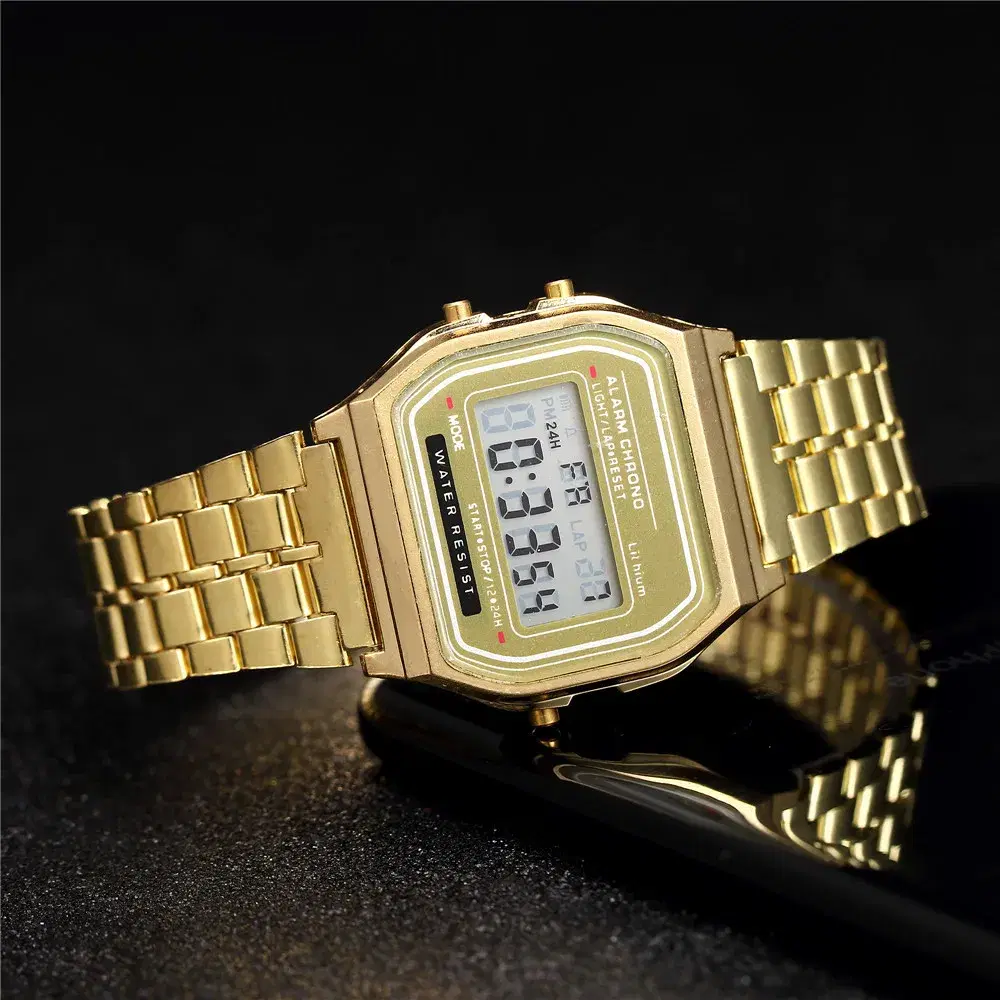Square Digital Watch Steel Band — view 4