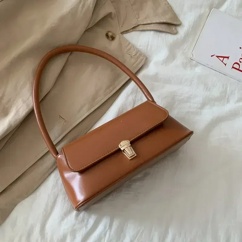 Brown Leather Mini Shoulder Bag — view 3