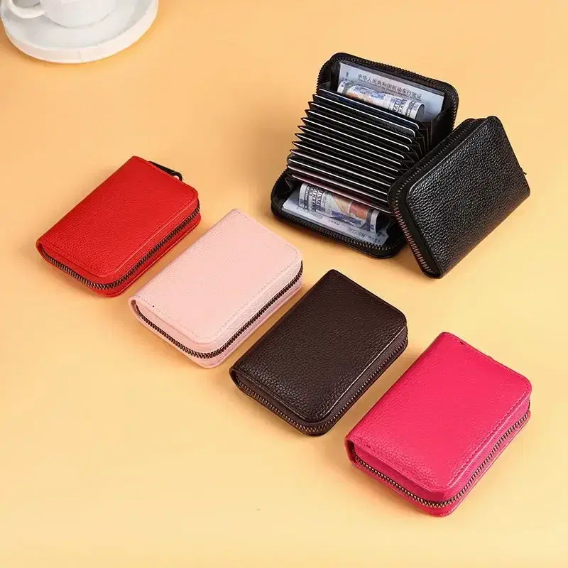 Leather Zipper Card Holder Wallet — view 3