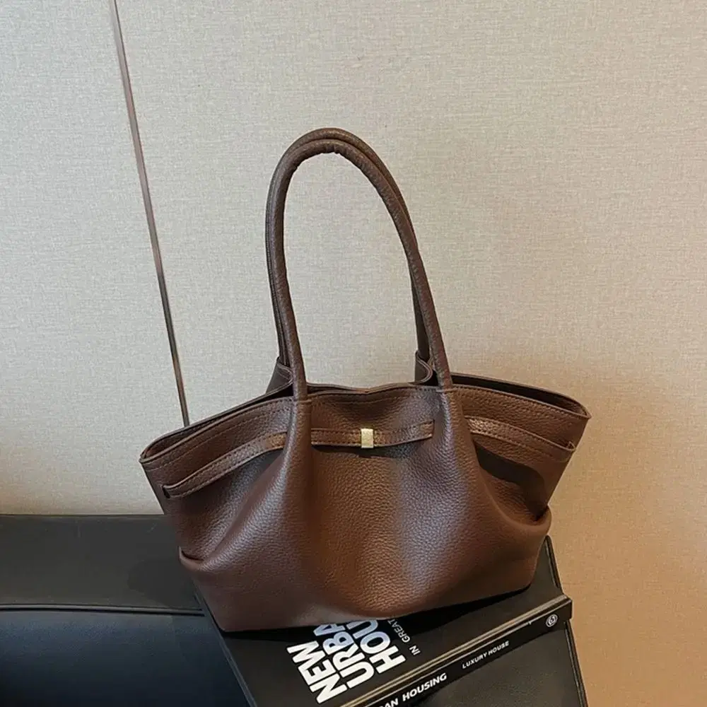 Lychee Pattern PU Leather Tote Bag