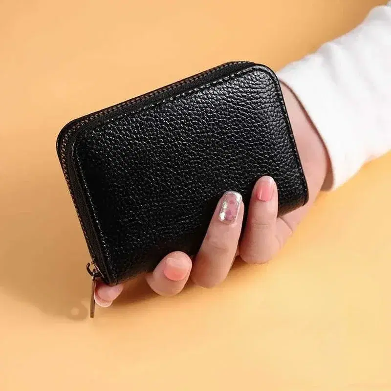 Leather Zipper Card Holder Wallet — view 4