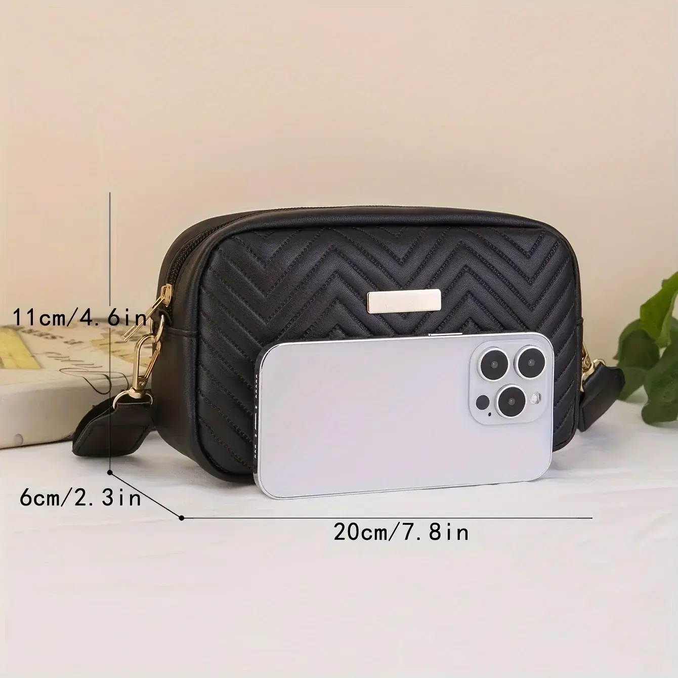 Mini Quilted Crossbody Wallet Bag — view 2