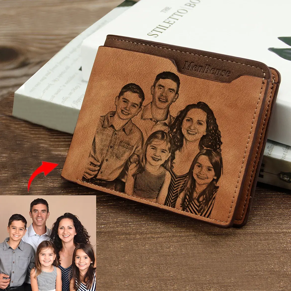 Photo Wallet for Men PU Leather — view 2
