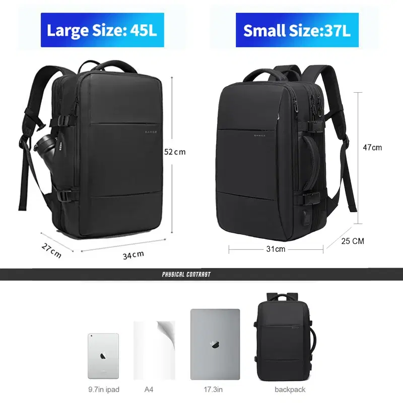 Travel Backpack 17.3in Laptop USB — view 3