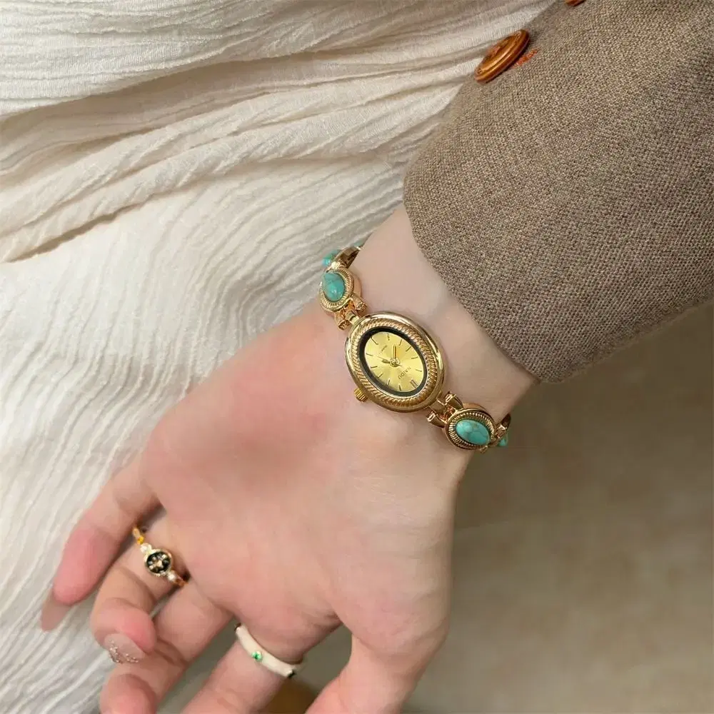 Vintage Gemstone Bracelet Watch — view 4