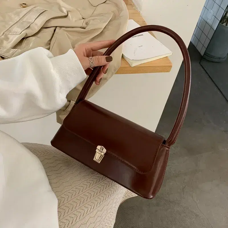 Brown Leather Mini Shoulder Bag