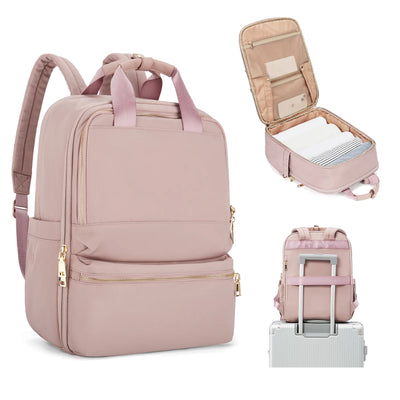 Backpack Large Capacity Laptop Backpack with Pocket - Pink
