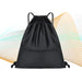 Foldable Drawstring Backpack Lightweight Compact - Black