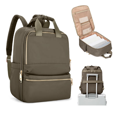 Backpack Large Capacity Laptop Backpack with Pocket - Brown