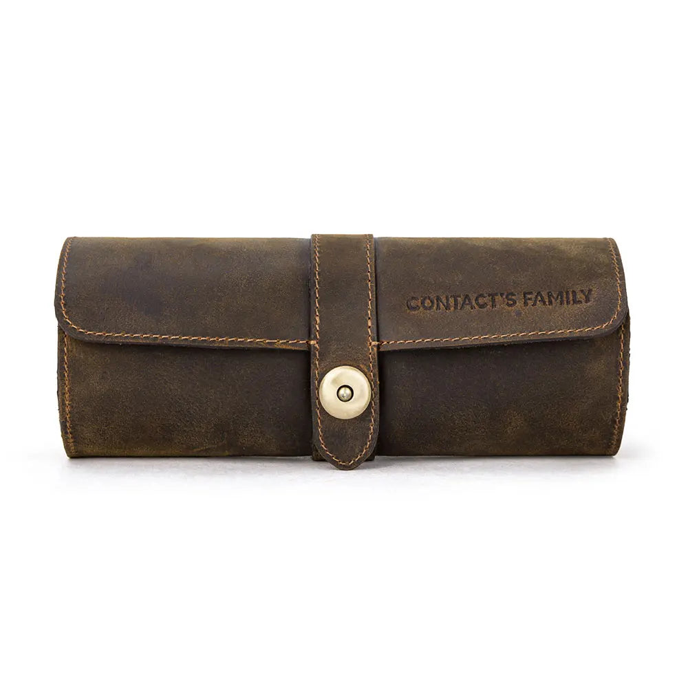 Watch Roll Box Leather Detachable Travel Case