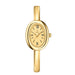 Elegant Oval Bracelet Watch with Roman Numeral Dial - Golden Golden