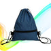 Foldable Drawstring Backpack Lightweight Compact - Blue