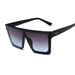 Square Oversize Sunglasses In Bold Frame for All - BlackDoubleGray