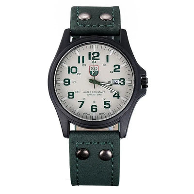 Sport Quartz Wristwatch Military Style Large Numerals