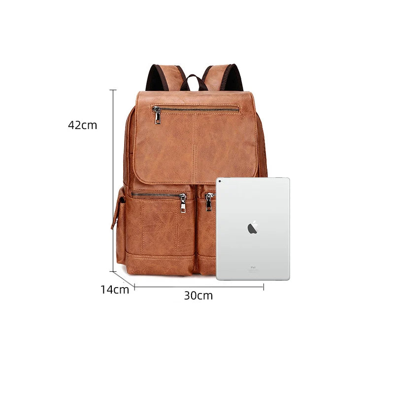 Backpack with Front Pocket Zippered Compartments