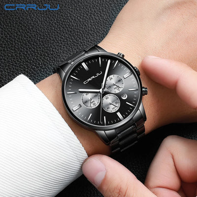 Contemporary Chronograph Timepiece With Three Subdials