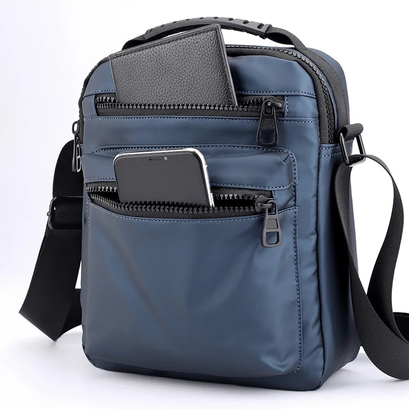Messenger Bag Multipocket Design with Zip Pockets