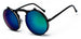Folding Round Steampunk Sunglasses Arch Frame - BK/GN/MR