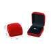 Ring Box Velvet Interior Cushioned Display Case - Red Black