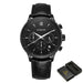 Heritage Chronograph Timepiece With Refined Band Design - Black