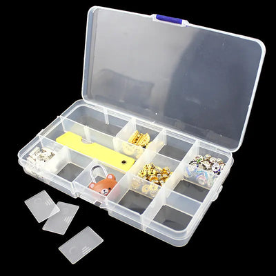 Transparent Multi Grid Jewelry Organizer Box With Grids