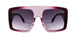 Oversized Sunglasses with Gradient Lenses UV400 - Full Black V7