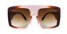 Oversized Sunglasses with Gradient Lenses UV400 - Full Black